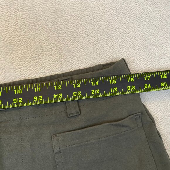 LOFT Outlet Wide-Leg Pants Womens Medium Green Trouser Flat Front Casual Y2K - Picture 5 of 11